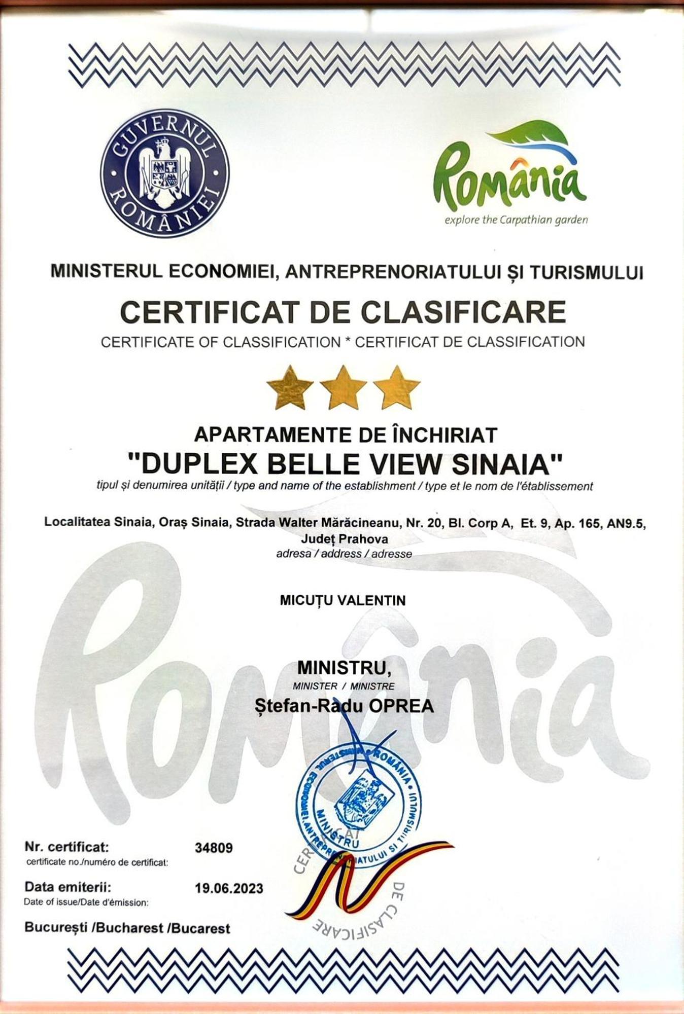 Duplex Belle View Sinaia-Free Parking Apartman Kültér fotó